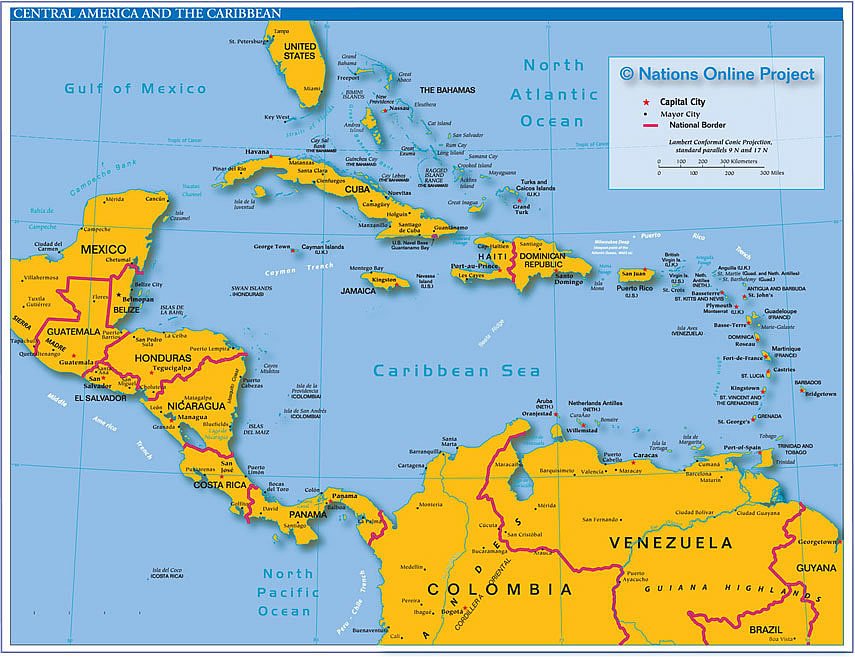 A Comprehensive Guide To Long Term Residency In Honduras Residency Routes   Central America Map 855 